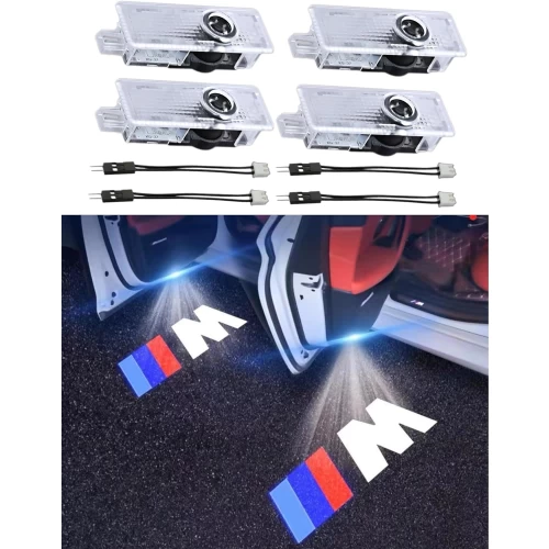 JYAENKA 【2024 UPDATED】 4Pcs Car Door Lights, HD Door Lights Puddle Light, LED Welcome Lights Projector Shadow Lighting Series Accessories