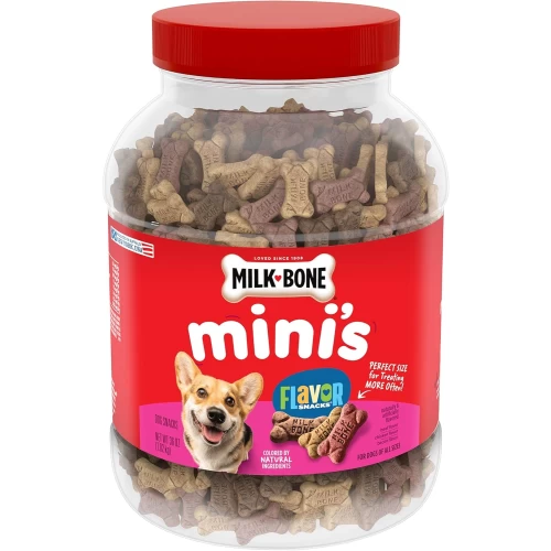 Milk-Bone Mini's Flavor Snacks Dog Treats, 36 Ounce Crunchy Texture Helps Reduce Tartar